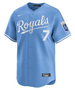 Alternative view of Bobby Witt Jr. Kansas City Royals Nike Alternate Limited Player Jersey - Light Blue