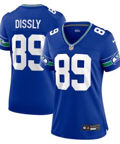 Will Dissly Seattle Seahawks Nike Women's Throwback Player Game Jersey - Royal