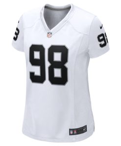 Alternative view of Maxx Crosby Las Vegas Raiders Nike Women's  Game Jersey -  White