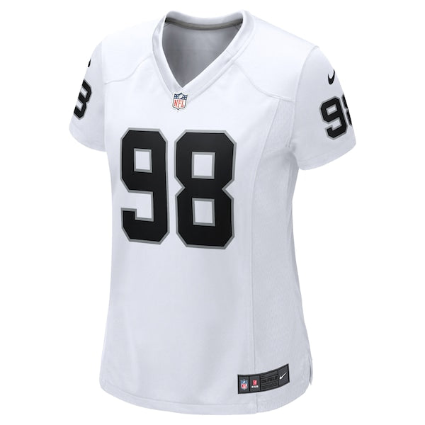 Maxx Crosby Las Vegas Raiders Nike Women's Game Jersey - White - Image 2