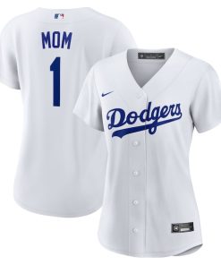 Los Angeles Dodgers Nike Women's #1 Mom Home Replica Jersey - White