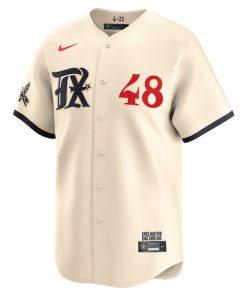 Alternative view of Jacob deGrom Texas Rangers Nike City Connect Limited Player Jersey - Natural