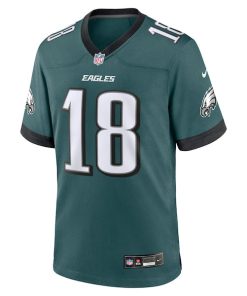 Alternative view of John Metchie III Philadelphia Eagles Nike Team Game Jersey - Midnight Green