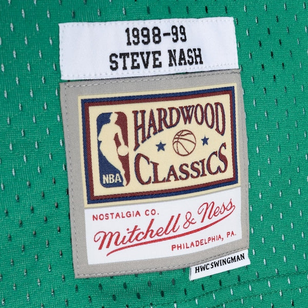 Steve Nash Dallas Mavericks Hardwood Classics 1998/99 Split Swingman Jersey - Blue/Green - Image 5