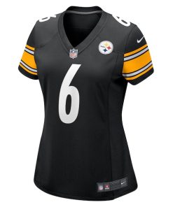 Alternative view of Patrick Queen Pittsburgh Steelers Nike Women's Game Player Jersey - Black