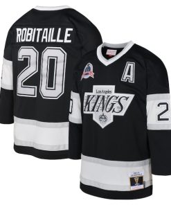 Luc Robitaille Los Angeles Kings Youth 1992 Blue Line Player Jersey - Black