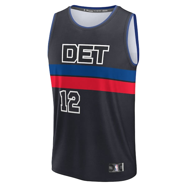 Tobias Harris Detroit Pistons Youth Fast Break Player Jersey - Statement Edition - Black - Image 2