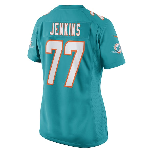 John Jenkins Miami Dolphins Nike Women's Game Player Jersey - Aqua - Image 3