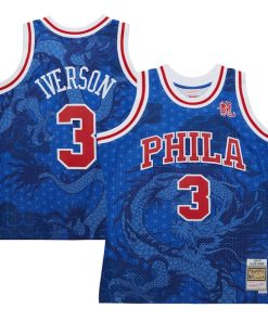 Allen Iverson Philadelphia 76ers 1996/97 Hardwood Classics Asian Heritage 6.0 Swingman Throwback Player Jersey - Royal