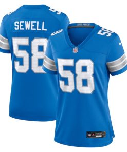 Penei Sewell Detroit Lions Nike Women's Game Jersey - Blue