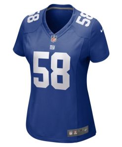 Alternative view of Casey Kreiter New York Giants Nike Women's Game Jersey - Royal