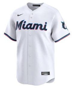 Alternative view of Miami Marlins Nike Youth Home Limited Jersey - White