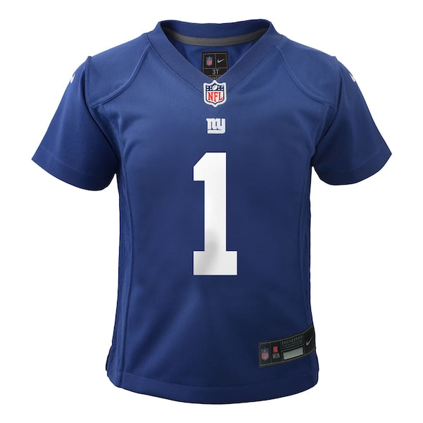 Malik Nabers New York Giants Nike Preschool Team Player Game Jersey - Royal - Image 2