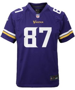 Alternative view of T.J. Hockenson Minnesota Vikings Nike Youth Game Jersey - Purple