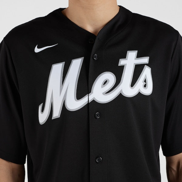 Francisco Lindor New York Mets Nike Lights Out Replica Player Jersey - Black - Image 6