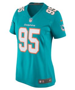 Alternative view of Josiah Bronson Miami Dolphins Nike Women's Home Game Player Jersey - Aqua