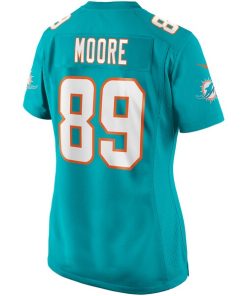 Alternative view of Nat Moore Miami Dolphins Nike Women's Game Retired Player Jersey - Aqua