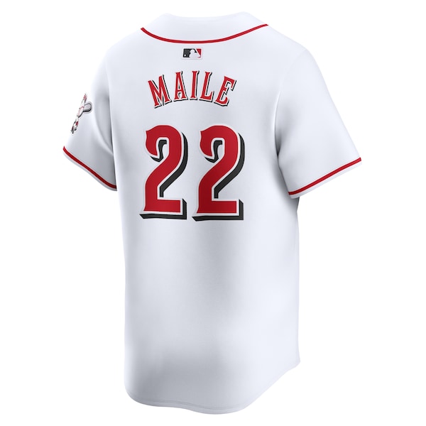 Luke Maile Cincinnati Reds Nike Home Limited Player Jersey - White - Image 3
