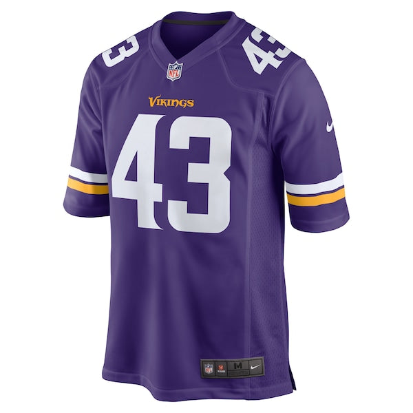 Andrew Van Ginkel Minnesota Vikings Nike Team Game Jersey - Purple - Image 3