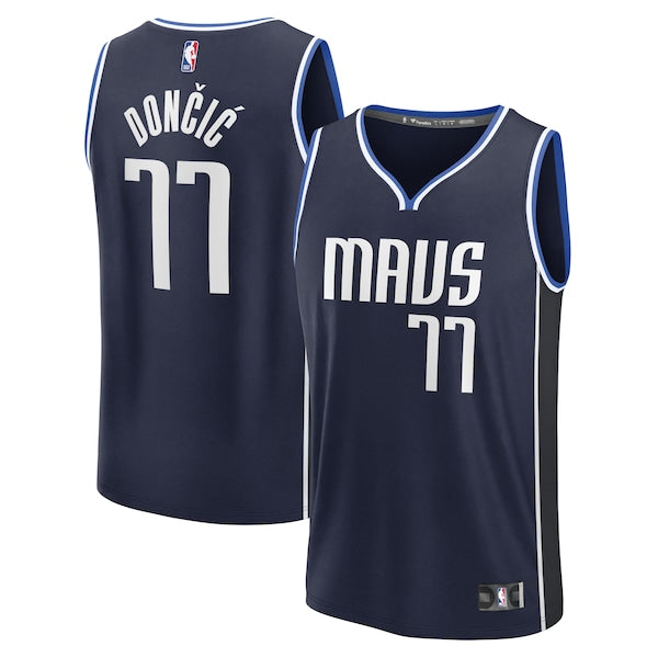 Luka Don?i? Dallas Mavericks Men's Fast Break Player Jersey - Statement Edition - Navy