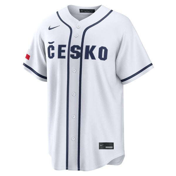 Czech Republic Baseball Nike 2026 World Baseball Classic Home Pick-A-Player Jersey - White - Image 2