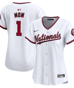 Washington Nationals Nike Women's #1 Mom Home Limited Jersey - White