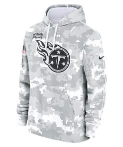 Alternative view of Tennessee Titans Nike 2024 Salute to Service Club Fleece Pullover Hoodie - Arctic Camo