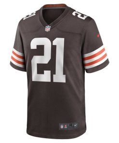 Alternative view of Denzel Ward Cleveland Browns Nike Game Jersey - Brown