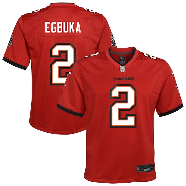 Emeka Egbuka Tampa Bay Buccaneers Nike Youth Team Game Jersey - Red/White/Creamsicle - Image 2