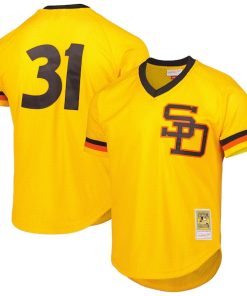 Dave Winfield San Diego Padres Cooperstown Collection Mesh Batting Practice Jersey - Gold