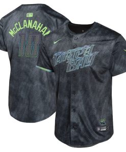 Shane McClanahan Tampa Bay Rays Nike Youth 2024 City Connect Limited Player Jersey - Charcoal