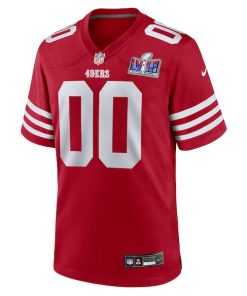 Alternative view of San Francisco 49ers Nike Super Bowl LVIII Patch Custom Game Jersey - Scarlet