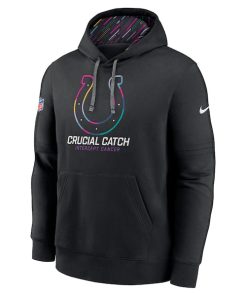 Alternative view of Indianapolis Colts Nike 2024 NFL Crucial Catch Club Pullover Hoodie - Black