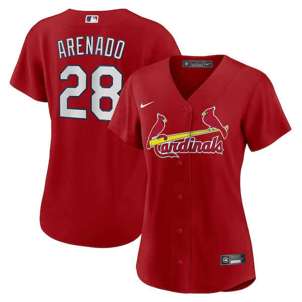 Nolan Arenado St. Louis Cardinals Nike Women's Alternate Replica Player Jersey - Red/Cream/White - Image 4