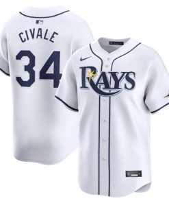 Aaron Civale Tampa Bay Rays Nike Home Limited Player Jersey - White
