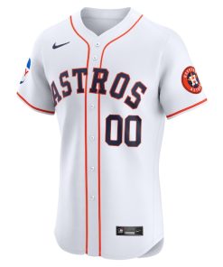 Alternative view of Houston Astros Nike Home Elite Custom Patch Jersey - White