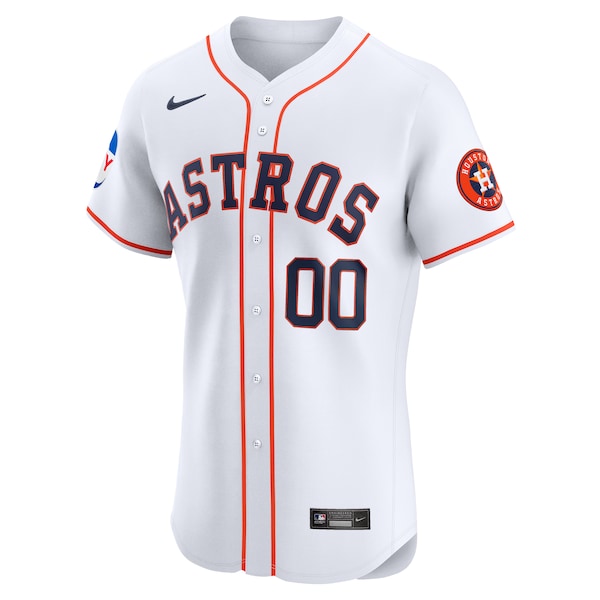 Houston Astros Nike Home Elite Pick-A-Player Retired Roster Patch Jersey - White - Image 2