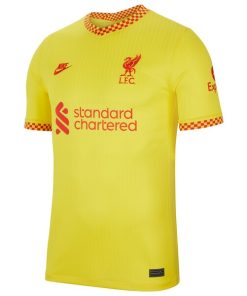 Alternative view of Liverpool Nike 2021/22 Third Breathe Stadium Jersey - Yellow