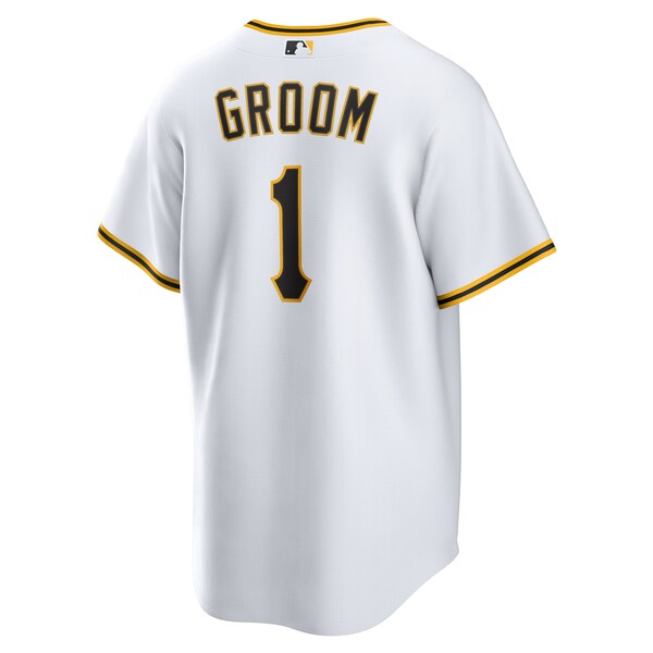 Pittsburgh Pirates Nike #1 Groom Home Replica Jersey - White - Image 3