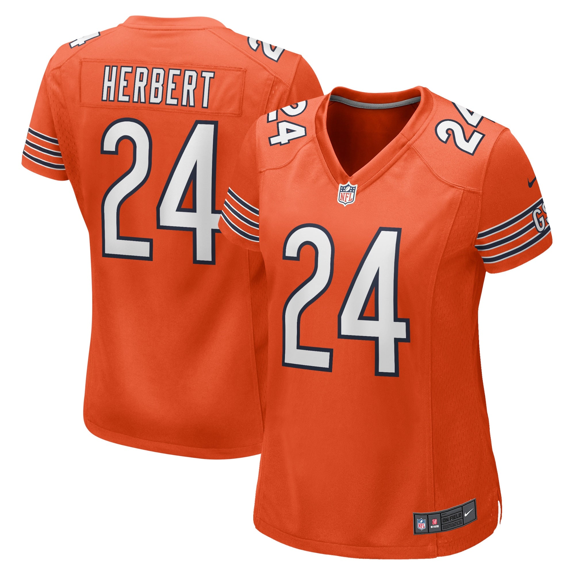 Khalil Herbert Chicago Bears Nike Women's Game Jersey - Navy/Orange - Image 6