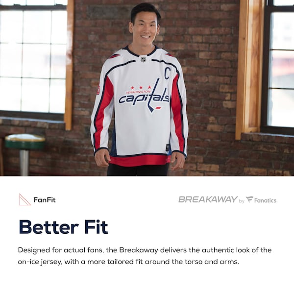 Washington Capitals 2018 Stanley Cup Champions Away Breakaway Custom Jersey - White - Image 4