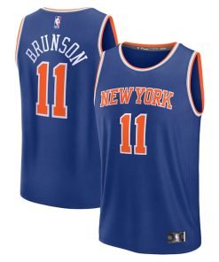 Jalen Brunson New York Knicks  Youth Fast Break Replica Player Jersey - Icon Edition - Blue