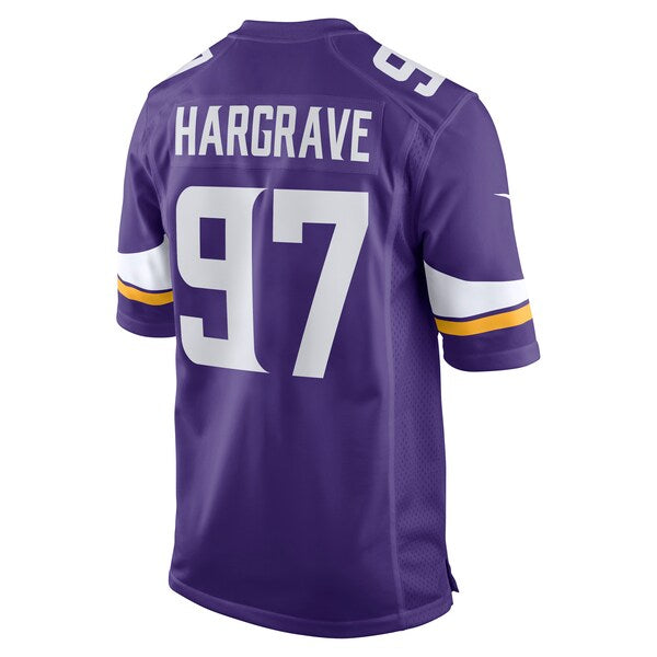 Javon Hargrave Minnesota Vikings Nike Team Game Jersey - Purple - Image 5