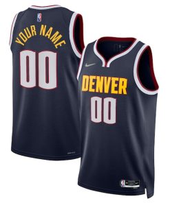 Denver Nuggets Nike 2021/22 Diamond Swingman Custom Jersey - Icon Edition - Navy