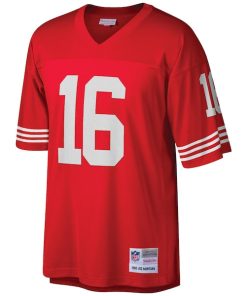 Alternative view of Joe Montana San Francisco 49ers Big & Tall 1990 Retired Player Replica Jersey - Scarlet