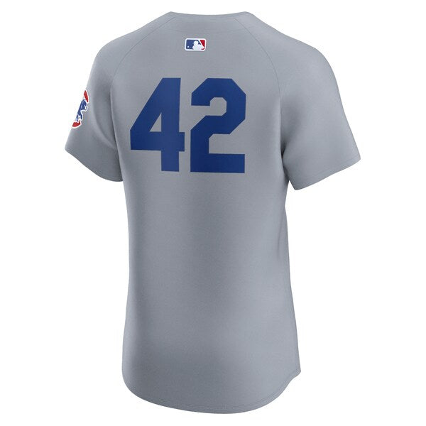 Chicago Cubs Nike Road 2024 Jackie Robinson Day Elite Jersey - Gray - Image 3