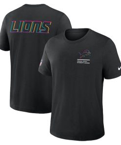 Detroit Lions Nike Tall 2025 NFL Crucial Catch Tri-Blend Dri-FIT T-Shirt - Black