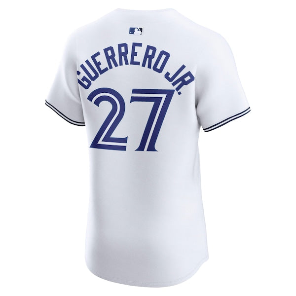 Vladimir Guerrero Jr. Toronto Blue Jays Nike Home Elite Jersey - White/Royal/Powder Blue - Image 4