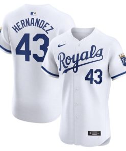 Carlos Hern¨¢ndez Kansas City Royals Nike Home Elite Player Jersey - White