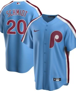 Mike Schmidt Philadelphia Phillies Nike Road Cooperstown Collection Replica Player Jersey - Light Blue